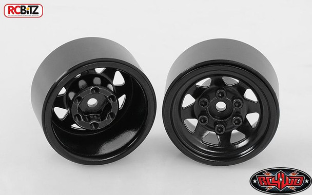 Stamped Steel 1.0" Stock Beadlock Wheels BLACK Micro D90 G2 RC4WD Z-W0229 RC