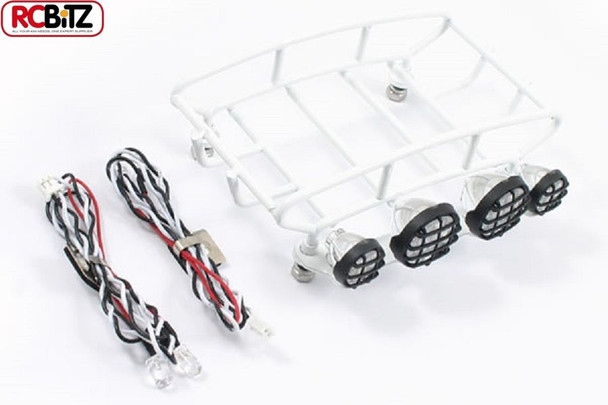 Fastrax Rounded RETRO Luggage Tray 4 Lights WHITE FAST308-SW rack Small FTX