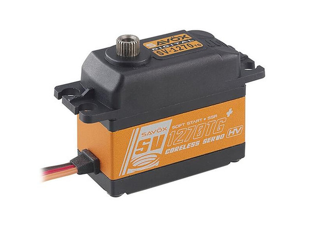Savox SAV-SV1270TG+ 'High Voltage' Std Size Ultra Torque Servo 35Kg/0.11S@7.4V Savox SAV-SV1270TG+ 'High Voltage' Std Size Ultra Torque Servo 35Kg/0.11S@7.4V