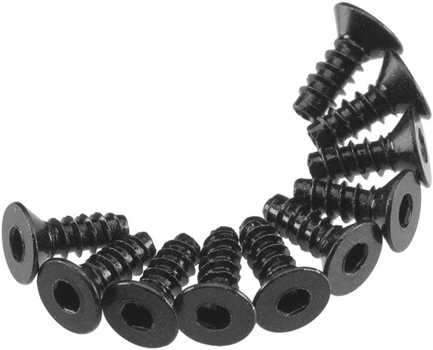 Axial HEX Socket Tap Flat Head M3 x 8mm BLACK 10 AXA464 Chassis member screws