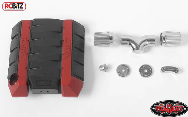 RC4WD V8 Scale Engine Cover w/ Metal Intake R3 Transmission Z-S1749 RC TF2 K5