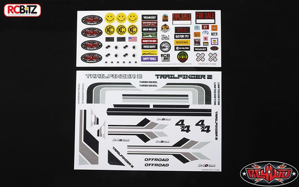 Complete TOY Graphic Decal Sticker TF2 Mojave Hilux Body RC4WD Z-B0140 RC Grey