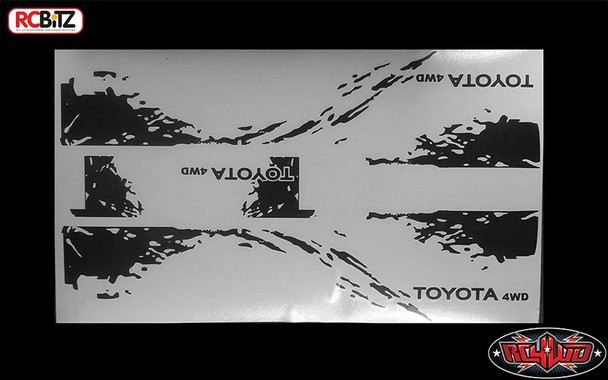 RC4WD TOY Dirty Stripes Mojave TF2 Decal Sticker Sheet Black Logo Hilux Z-B0141