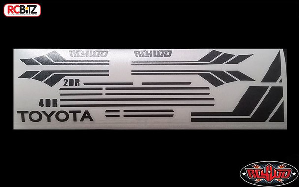 RC4WD Clean Stripes Mojave TF2 Side Decal Sticker Sheet BLACK Stripe Z-B0143 RC