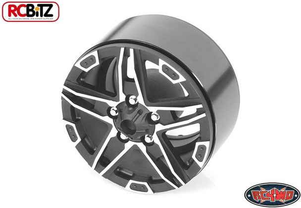 CLEARANCE 30% DISCOUNT RC4WD 1.9" Bombshell Alloy Beadlock Wheel BLACK Hex Mounting SCX10 G2 Z-W0171