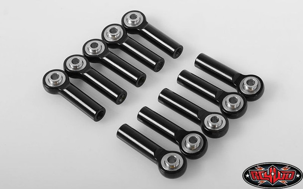 M3 Long Straight Aluminum Rod Ends BLACK 10 RC4WD Z-S1652 28mm Links RC Crawler