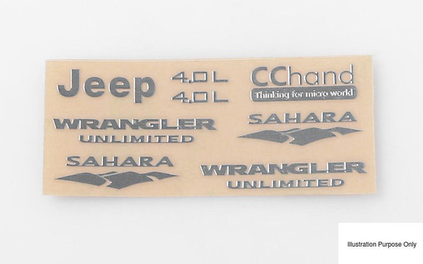 Metalic TOY Emblems Decal Logo Badge Axial SCX10 Jeep Wrangler VVV-C0176 RC4WD