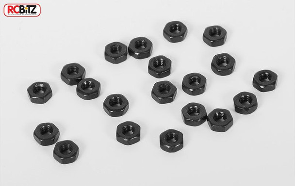 Regular M2 BLACK Nuts x20 Fit semi & 1.55" wheels RC4WD Z-S1144 CChand Nut RC