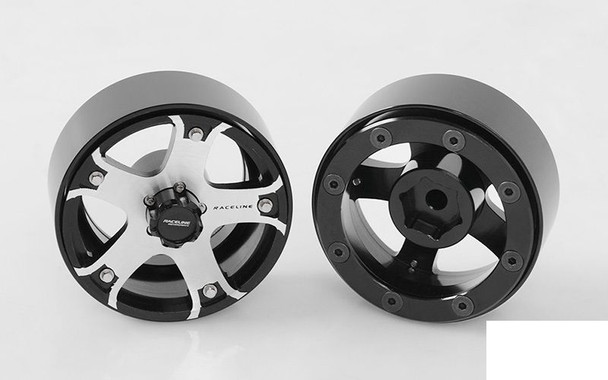 RC4WD Raceline Gunner 1.7" Beadlock Wheels Z-W0211 Silver 5 Spoke inc Hub HEX RC4WD Raceline Gunner 1.7" Beadlock Wheels Z-W0211 Silver 5 Spoke inc Hub HEX