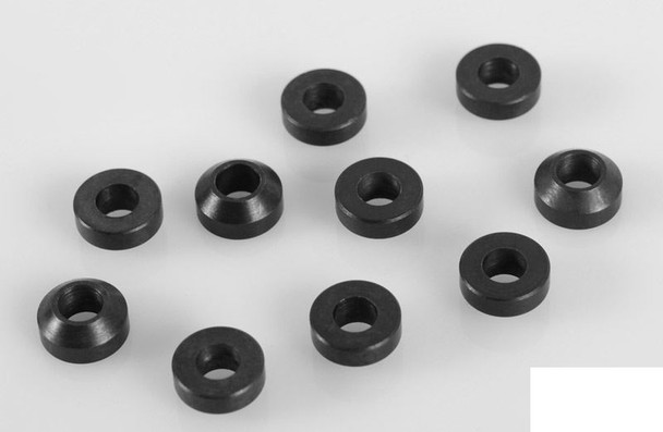 Heavy Duty Steel Black 3mm Cone Washers 10 Z-S0843 RC4WD Bully cone washer