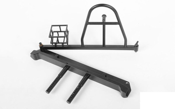 CLEARANCE 30% DISCOUNT RC4WD Tough Armor Swing Away Tire Carrier w/Fuel Holder Axial SCX10 II Z-X0051