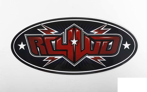 RC4WD Logo Decal Sheets 12" wide Z-L0210 2 Oval Stickers sheet RC 4WD Red Black