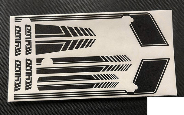 CLEARANCE 30% DISCOUNT RC4WD Clean Stripes D90 Decal Sheet BLACK Z-B0179 Side Stripe Sticker +hood TOY