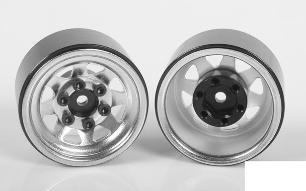 Stamped Steel 1.0" Stock Beadlock Wheels CHROME Z-W0263 RC4WD 18th scale micro