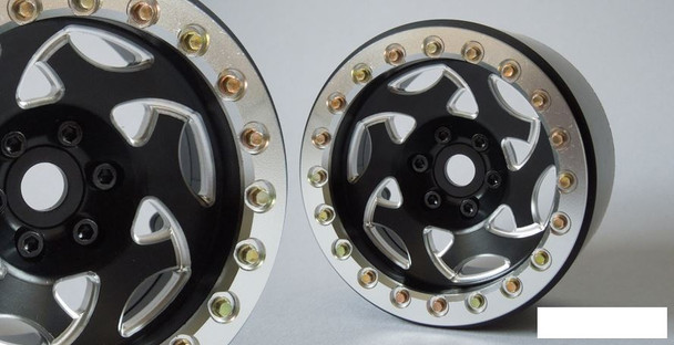 SSD 2.2" Champion Beadlock Wheels BLACK SILVER Ring SSD00234 SSD-RC SSDRC
