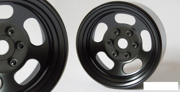 SSD 1.9" Steel Slot Beadlock Wheels BLACK SSD00274 Traxxas TRX-4 TRX4 SCX10 II