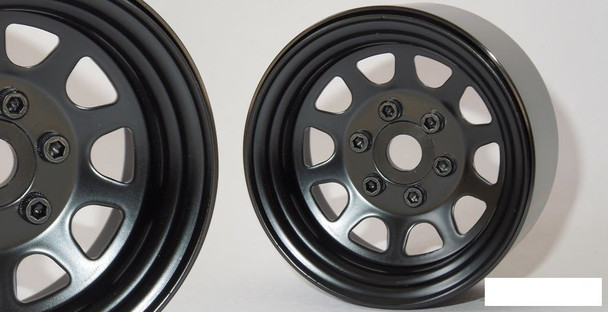 SSD 1.9" Steel Stock Beadlock Wheels BLACK SSD00280 D Hole RC4WD D90 SSD-RC