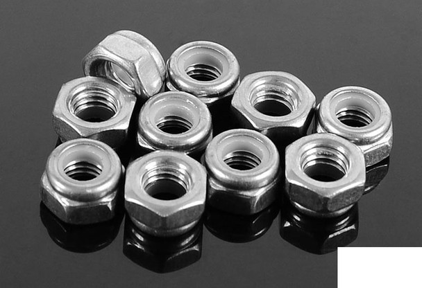 CLEARANCE 30% DISCOUNT Nylock Nuts M5 (Silver) Z-S0842 RC4WD BigDog Trailer nut 8mm driver rcBits