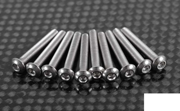 Button Head Cap Screws M3 x 20mm (10) Z-S0978 RC4WD 2mm Hex screw mushroom