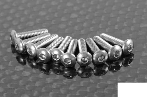 Button Head Cap Screws M2.5 x 10mm (10) Z-S0980 RC4WD 1.5mm Hex screw head