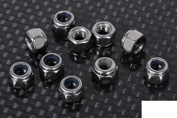 Nylock Nuts M4 (Silver) Z-S1265 RC4WD for Fantom K44 D44 High Clearance Axles
