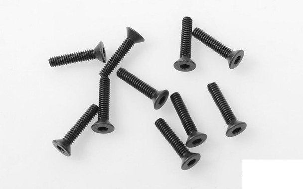 Steel Flat Head Socket Cap Screws M2 x 10mm BLACK Z-S1763 RC4WD x10 Matrix Krank