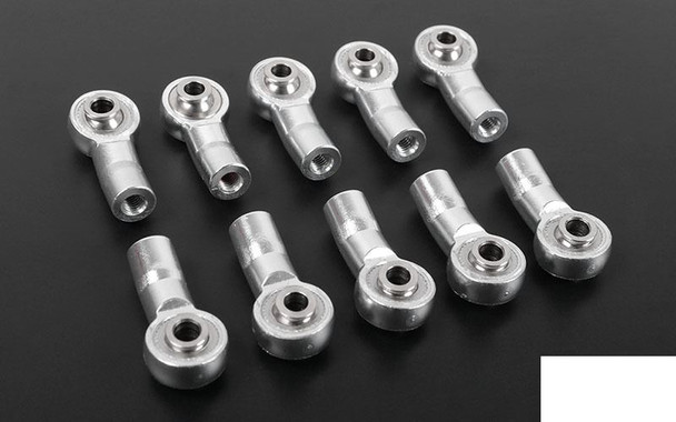 M3 Bent Aluminum Axial Style Rod End SILVER x10 Z-S1350 RC4WD Medium 21mm