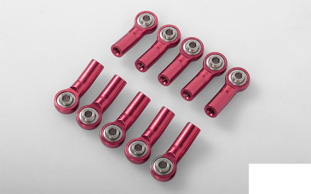 M3 Bent Medium Aluminum Rod Ends RED x10 Z-S1647 RC4WD Wraith Link ends RC