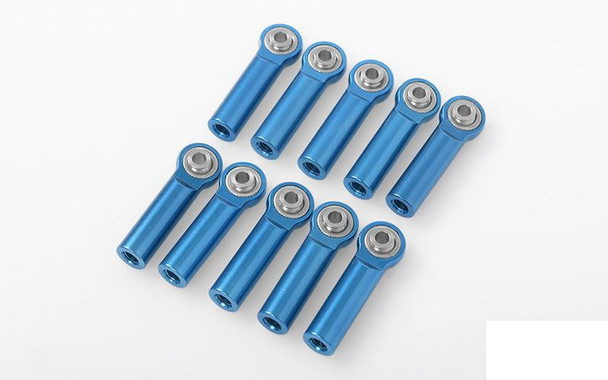 M3 / M4 Long Straight Aluminum Rod Ends BLUE (10) Z-S1675 RC4WD 22mm Traxxas