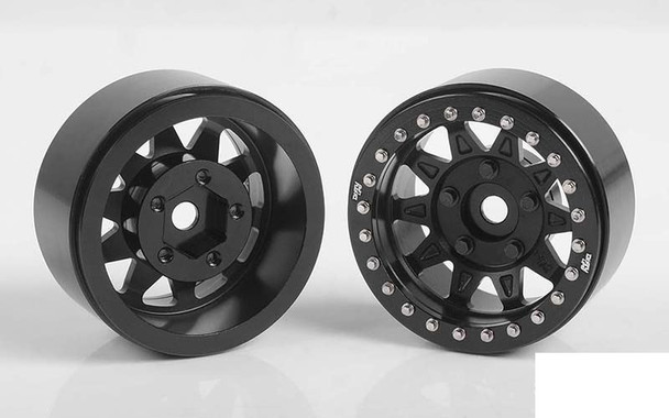 RC4WD Dirty Life RoadKill 1.7" Beadlock Wheels BLACK Z-W0299 10 Spoke Wheel