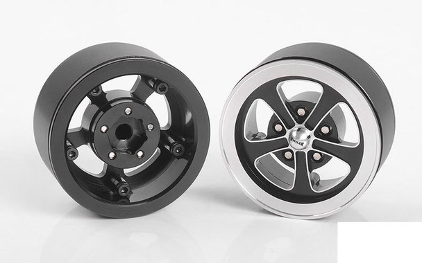 Ridler 645 1.9" Internal Beadlock Wheels Z-W0305 RC4WD Classic 5 spoke Black