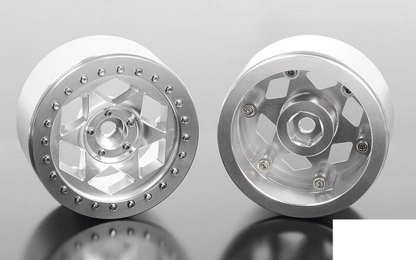 RC4WD Rogue 2.2 Beadlock Wheels Z-W0316 SILVER Star 6 spoke RR10 TRX-4