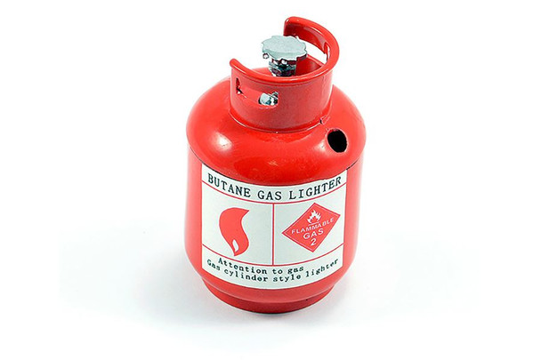 Fastrax Scale Painted Alloy Gas Bottle Red FAST2349R 60mm x 38mm dia