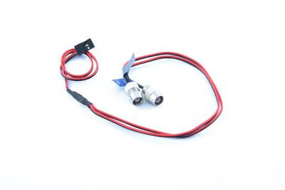 Fastrax White Headlights (pr) FAST199W 5mm LED light x2 8mm mount simple power