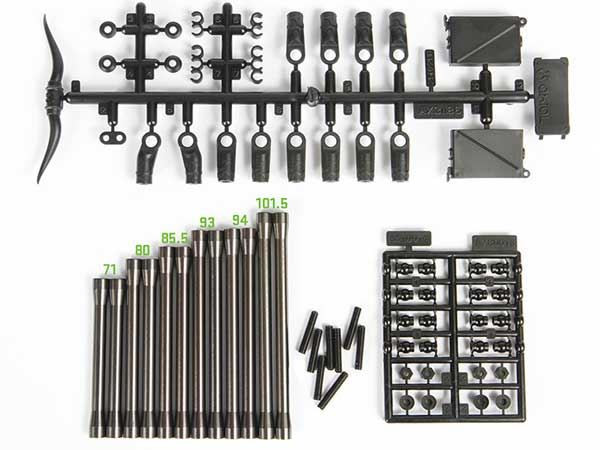 RR Suspension Link Set Aluminium 71 80 94 101.5mm SCX10 II AX31466 Axial SCX102