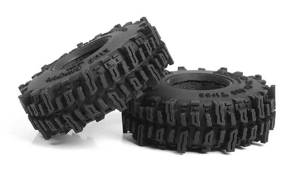 Mud Slinger 1.0" Scale Tires Z-T0199 RC4WD Micro Tyre SCX24 24th 1" Pair + foam