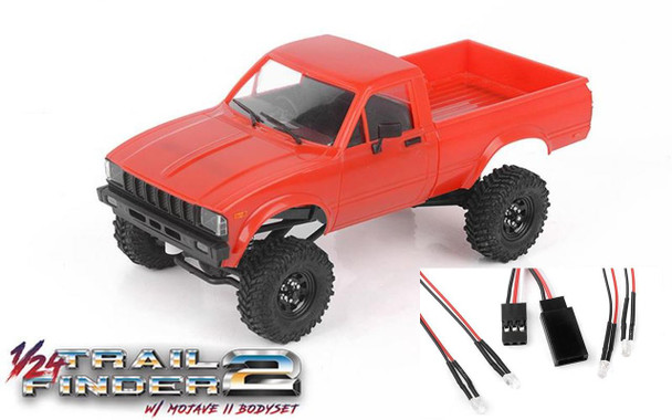 RC4WD 1/24 Trail Finder 2 RTR W/ Mojave II Hard Body Set RED Z-RTR0053 Micro