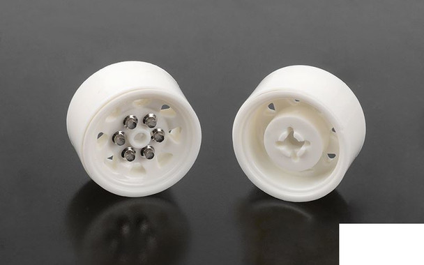 OEM Plastic 0.7" Beadlock Wheels WHITE Z-W0338 RC4WD Micro TF2 1/24 Pin Mount