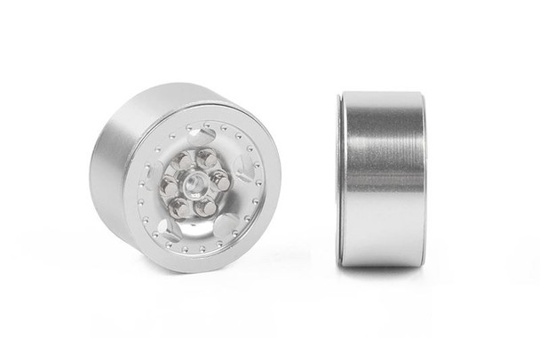 Breaker 0.7'' Beadlock Wheels Z-W0346 RC4WD Micro TF2 1/24 Pin Mount 24th SILVER