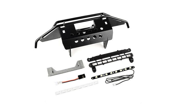Metal Tube Front Bumper with LED for Traxxas TRX-4 2021 Bronco VVV-C1254 RC4WD