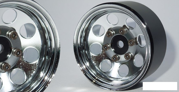 SSD 1.55" Steel 8 Hole Wheels CHROME SSD00480 V2 Hubs 12mm Hex Beadlock