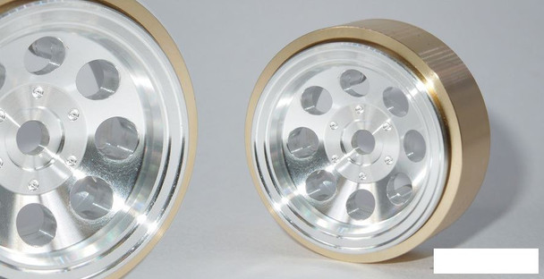 SSD 1.0" Aluminum / Brass 8 Hole Wheels SILVER SSD00499 24g SCX24 18th G2 Wheel SSD 1.0" Aluminum / Brass 8 Hole Wheels SILVER SSD00499 24g SCX24 18th G2 Wheel
