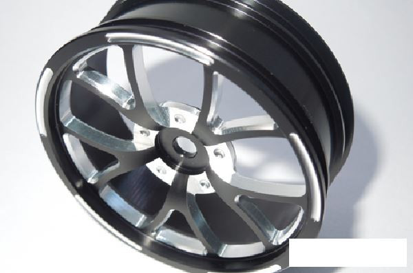 SSD Y Spoke Drag Front 2.2 Wheels BLACK SSD00512 12mm Hex 21.4mm wide RC