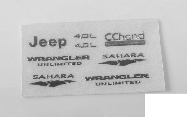 Emblem Set for 1/18 Gelande II RTR w/Black Rock Body VVV-C0576 RC4WD Wrangler
