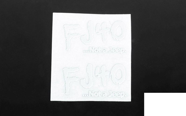 FJ40 Emblem for G2 Cruiser VVV-C0603 RC4WD x2 WHITE FJ 40 Gelande 2 RC TOY