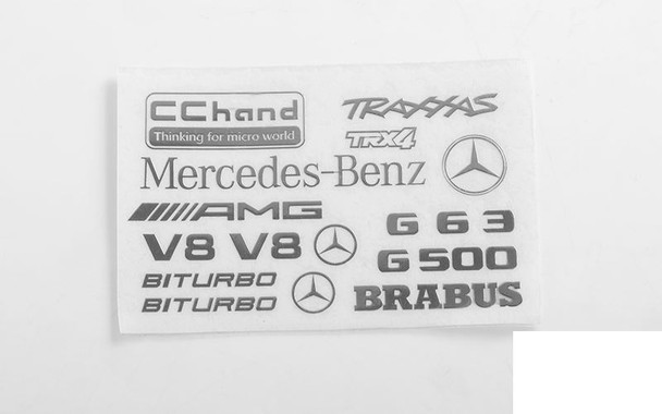Steel Logo Decal Sheet for Traxxas TRX-4 Mercedes-Benz G-500 VVV-C0796 RC4WD