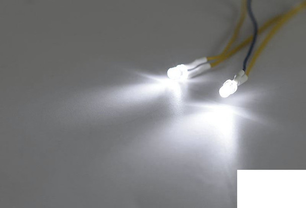 3mm White LED Set (Pair) VVV-C0098 RC4WD 400mm 6.6v Head lights RC