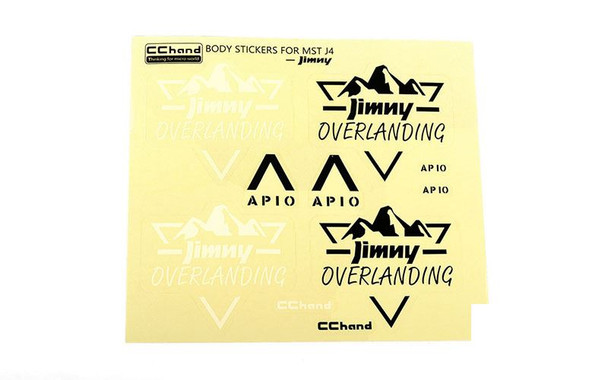 Overlanding Decal Sheet for MST 4WD Off-Road Car Kit W/ J4 Jimny Body VVV-C1205