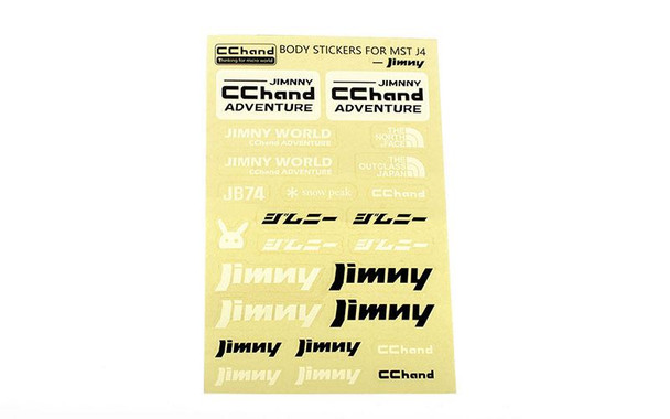 Logo Decal Sheet for MST 4WD Off-Road Car Kit W/ J4 Jimny Body VVV-C1206 RC4WD