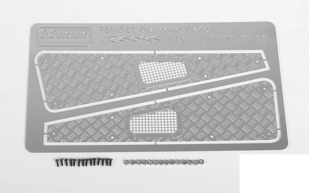 Diamond Plate Fender Covers for Traxxas TRX-4 VVV-C0438 RC4WD wing tread